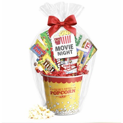 Movie Night Popcorn Candy Gift Basket