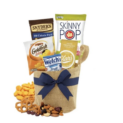 Jute Basket of Snacks